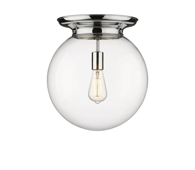 Innovations 221-1F-PC-G202-14 One Light Flush Mount, Polished Chrome
