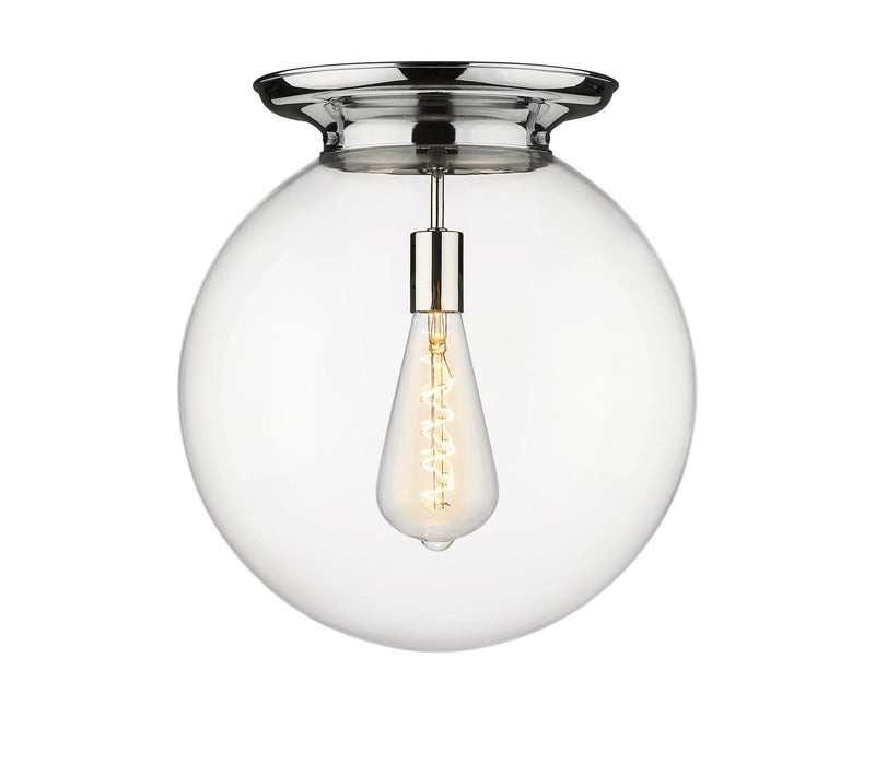 Innovations 221-1F-PC-G202-16 One Light Flush Mount, Polished Chrome