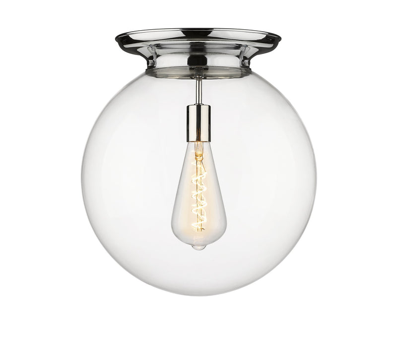 Innovations 221-1F-PC-G202-16 One Light Flush Mount, Polished Chrome
