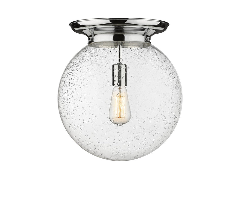 Innovations 221-1F-PC-G204-14 One Light Flush Mount, Polished Chrome