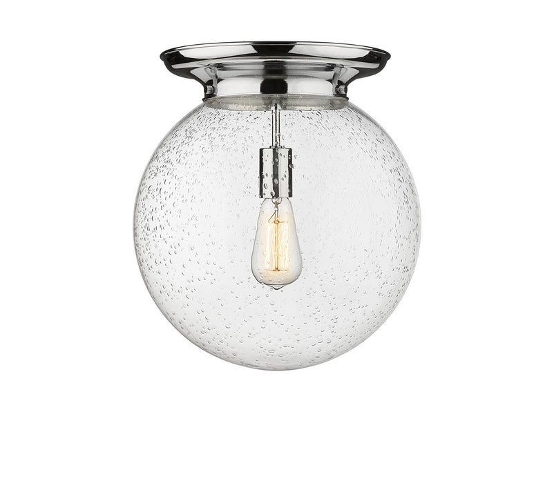 Innovations 221-1F-PC-G204-14 One Light Flush Mount, Polished Chrome