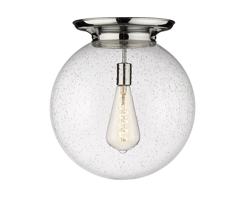 Innovations 221-1F-PC-G204-16 One Light Flush Mount, Polished Chrome