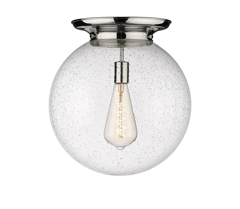 Innovations 221-1F-PC-G204-16 One Light Flush Mount, Polished Chrome