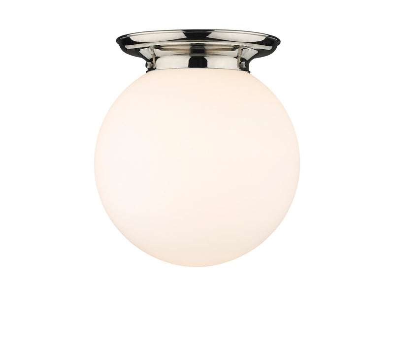 Innovations 221-1F-PN-G201-14 One Light Flush Mount, Polished Nickel