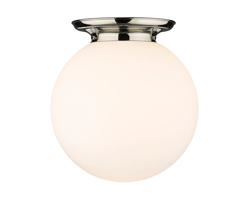 Innovations 221-1F-PN-G201-16 One Light Flush Mount, Polished Nickel