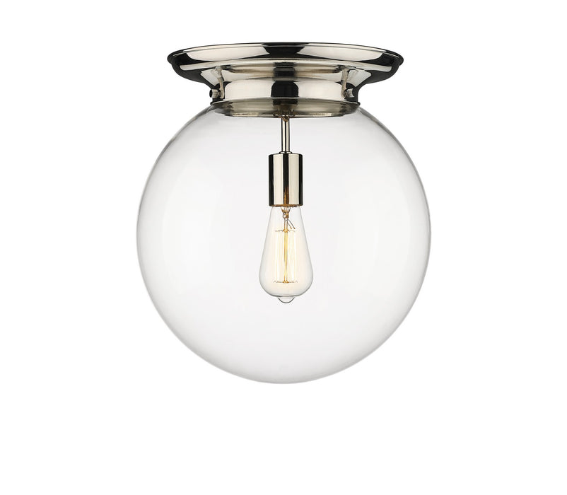 Innovations 221-1F-PN-G202-14 One Light Flush Mount, Polished Nickel