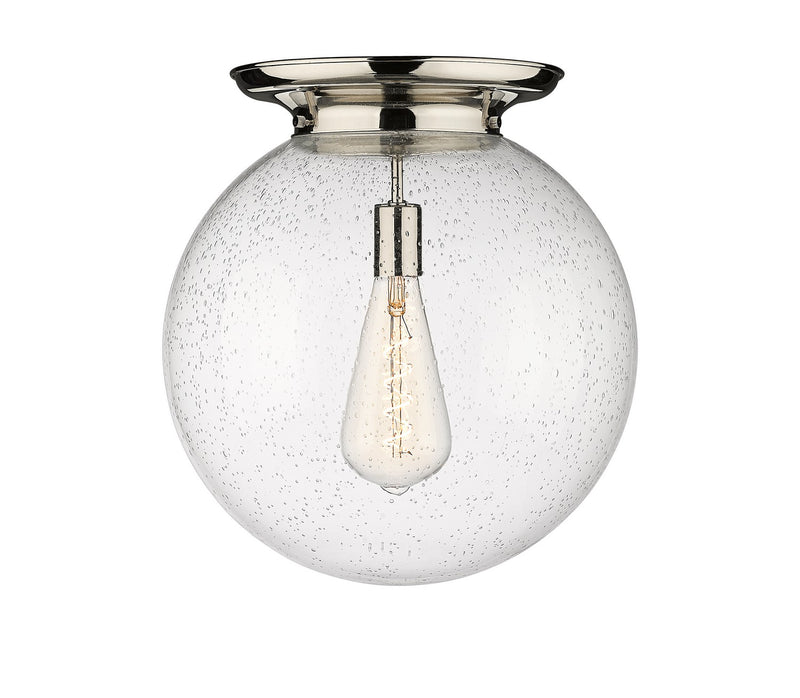 Innovations 221-1F-PN-G204-16 One Light Flush Mount, Polished Nickel