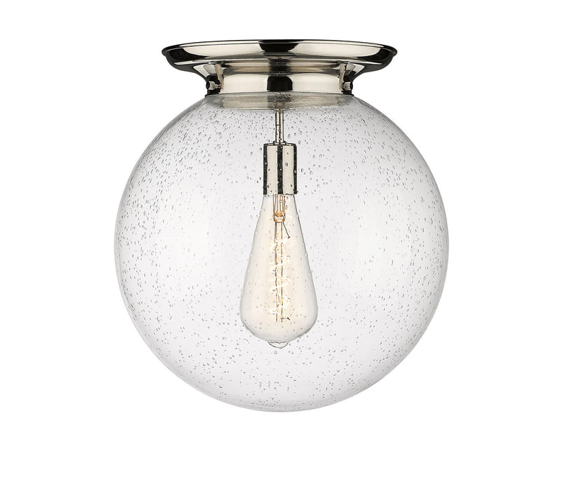 Innovations 221-1F-PN-G204-16 One Light Flush Mount, Polished Nickel