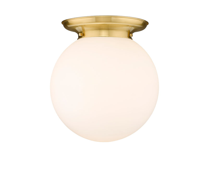 Innovations 221-1F-SG-G201-14 One Light Flush Mount, Satin Gold