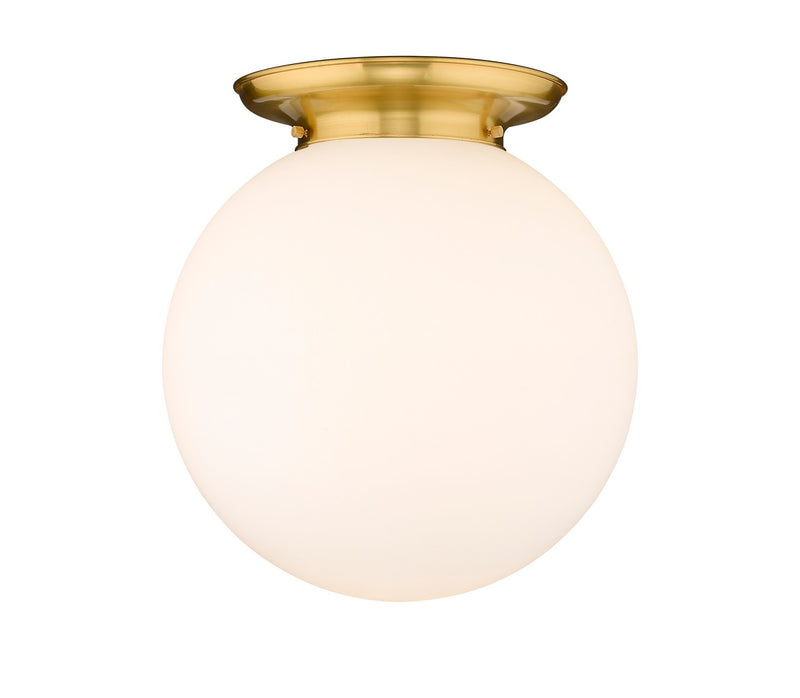 Innovations 221-1F-SG-G201-16 One Light Flush Mount, Satin Gold