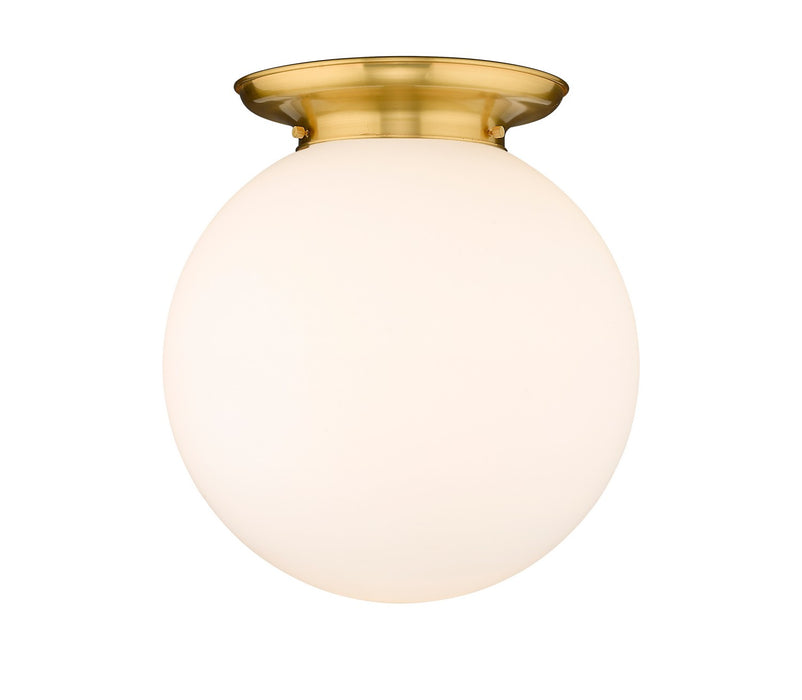 Innovations 221-1F-SG-G201-16 One Light Flush Mount, Satin Gold