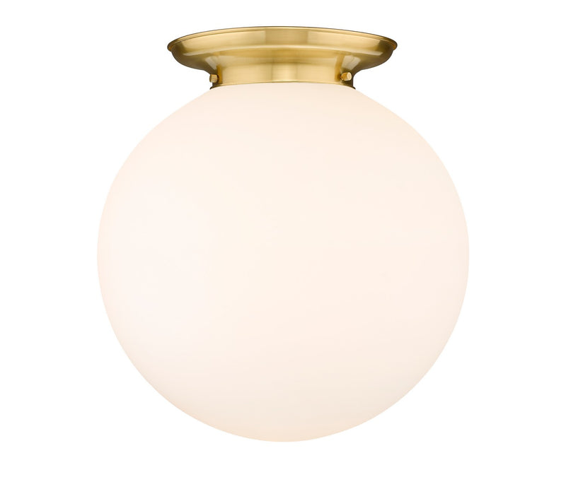 Innovations 221-1F-SG-G201-18 One Light Flush Mount, Satin Gold