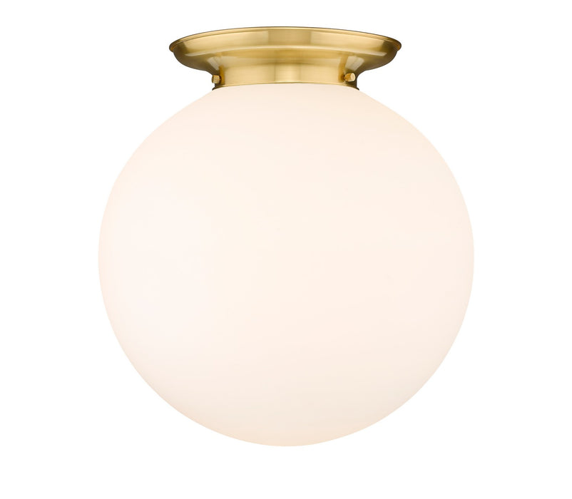 Innovations 221-1F-SG-G201-18 One Light Flush Mount, Satin Gold