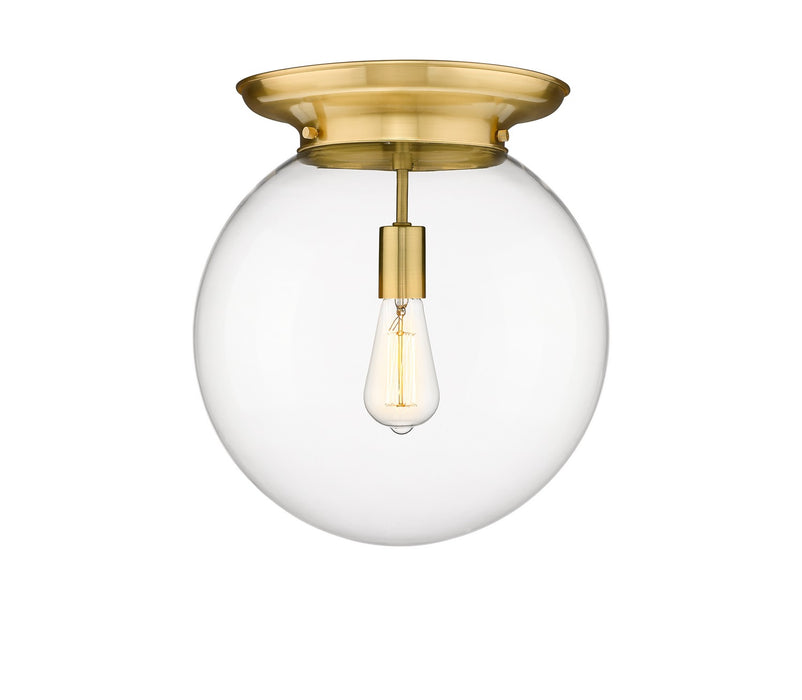 Innovations 221-1F-SG-G202-14 One Light Flush Mount, Satin Gold