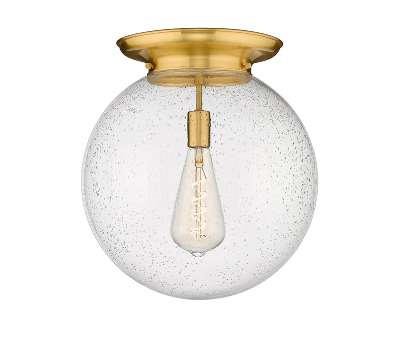 Innovations 221-1F-SG-G204-16 One Light Flush Mount, Satin Gold
