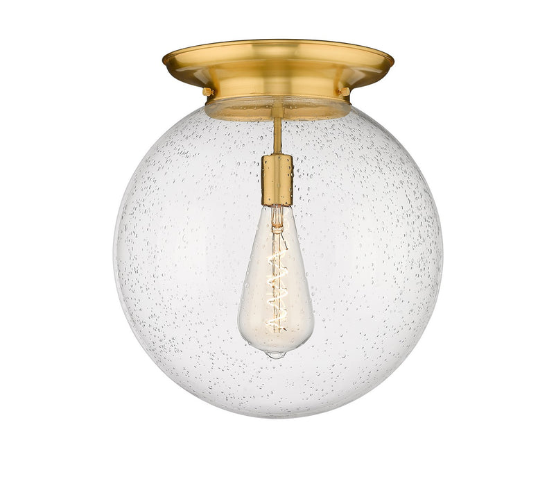 Innovations 221-1F-SG-G204-16 One Light Flush Mount, Satin Gold