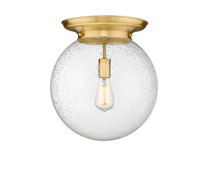 Innovations 221-1F-SG-G204-14 One Light Flush Mount, Satin Gold