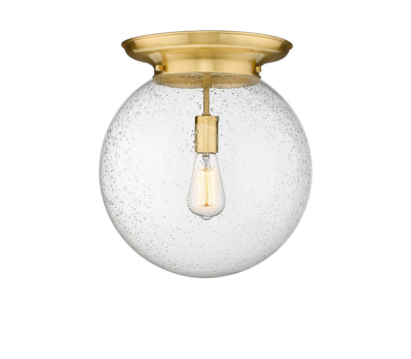 Innovations 221-1F-SG-G204-14 One Light Flush Mount, Satin Gold