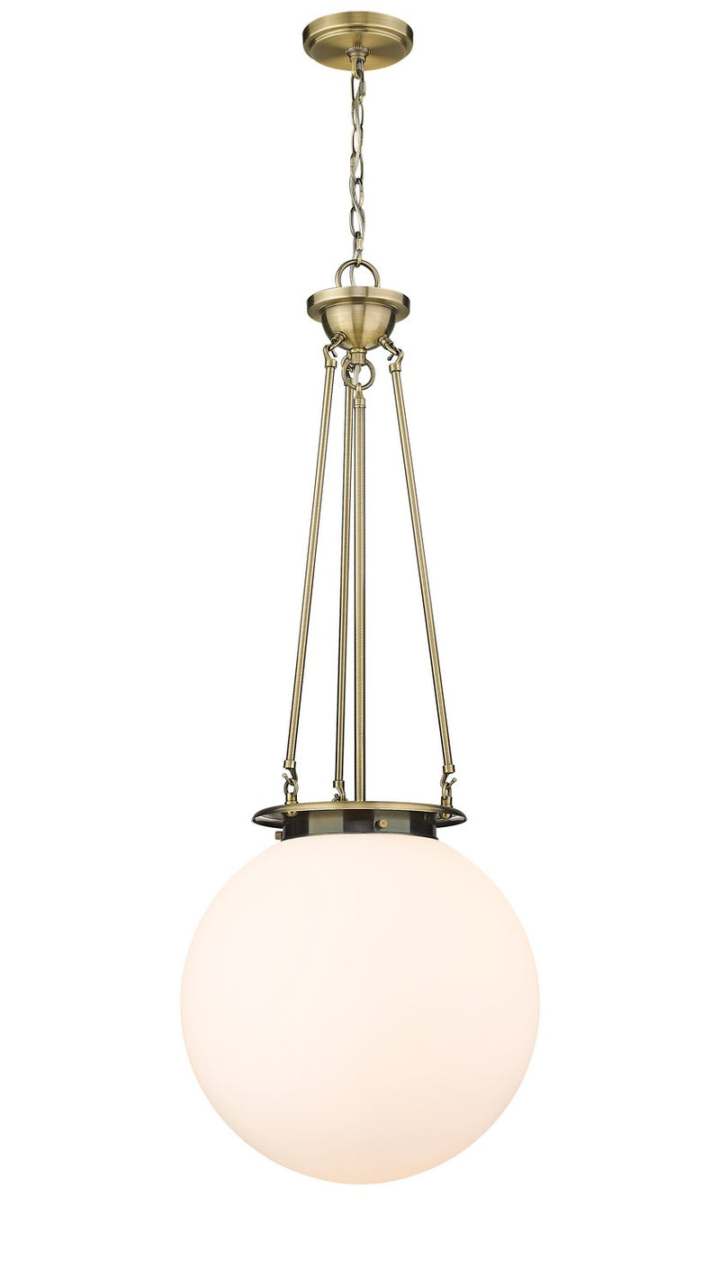 Innovations 221-1P-AB-G201-16 One Light Pendant, Antique Brass