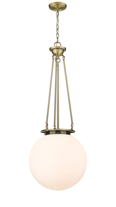 Innovations 221-1P-AB-G201-16 One Light Pendant, Antique Brass