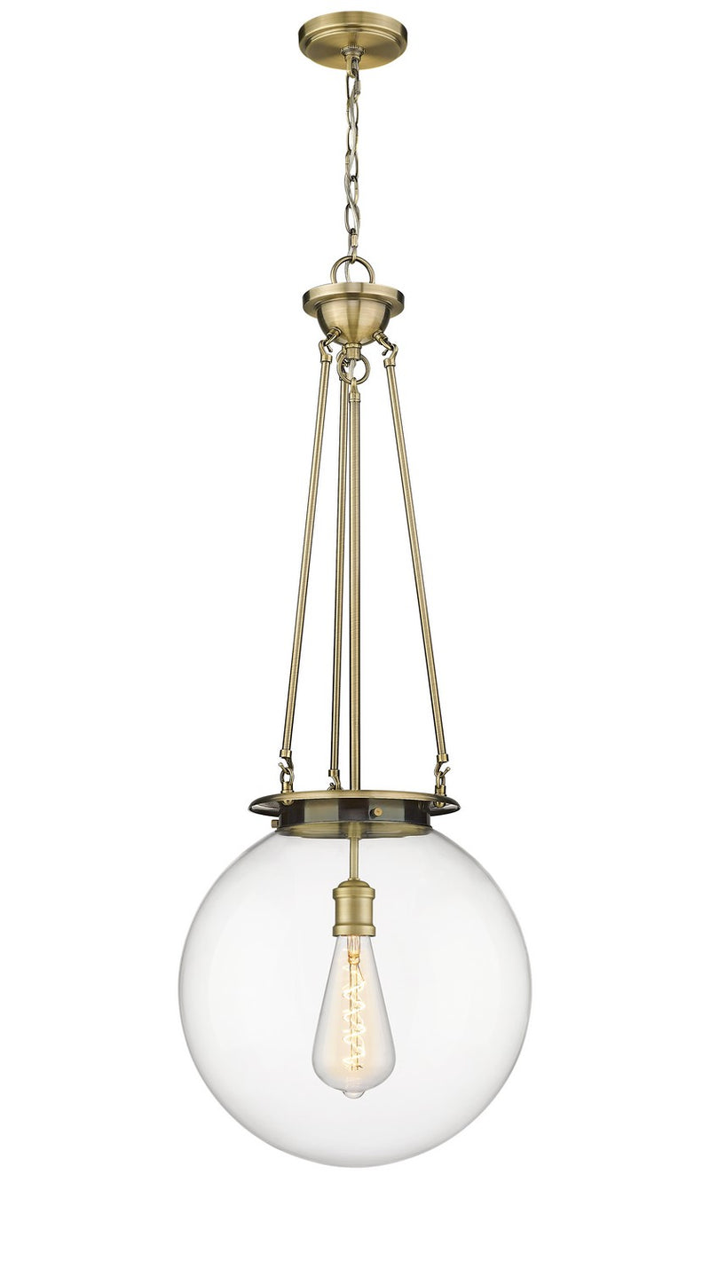 Innovations 221-1P-AB-G202-16 One Light Pendant, Antique Brass