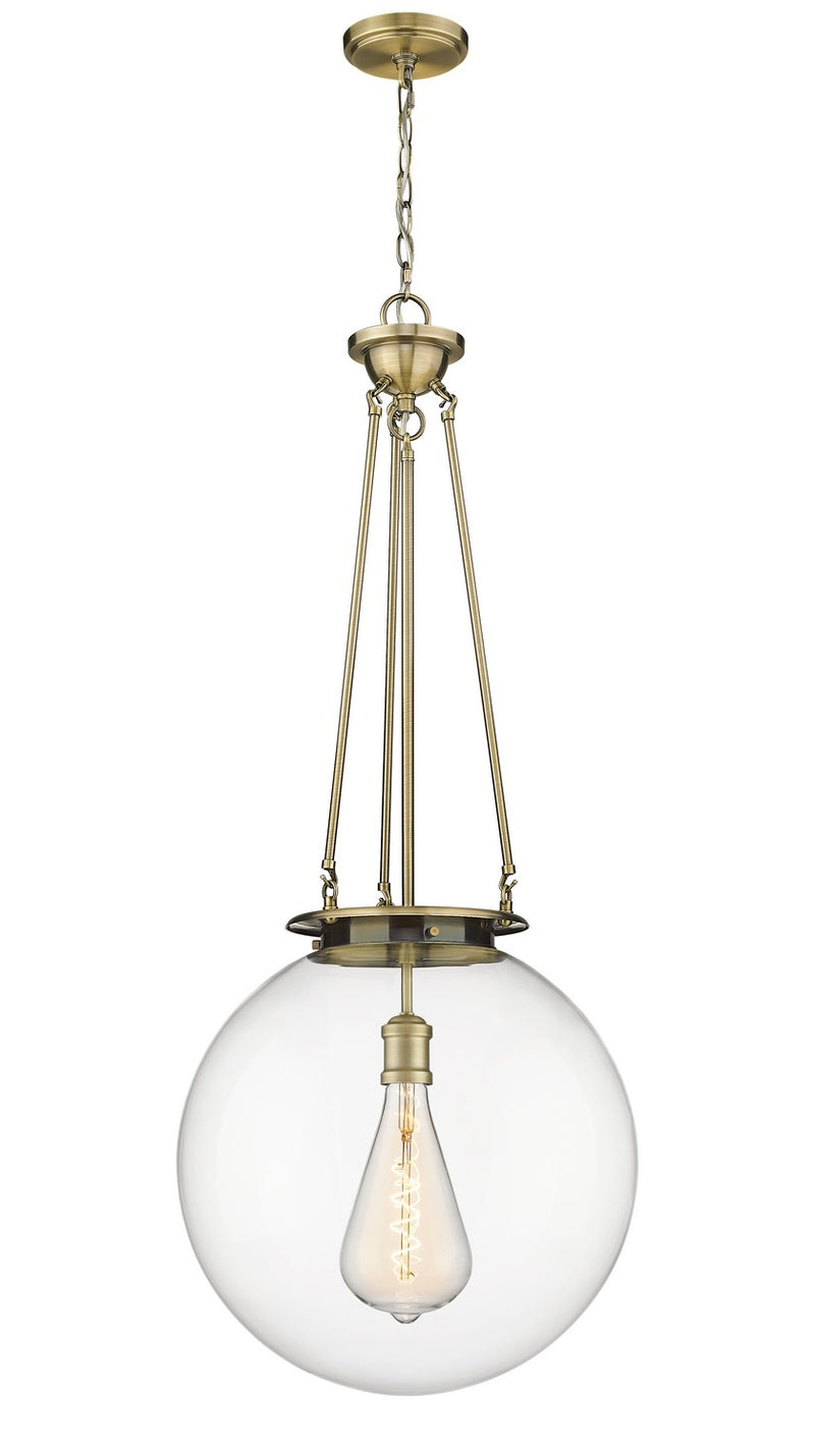 Innovations 221-1P-AB-G202-18 One Light Pendant, Antique Brass