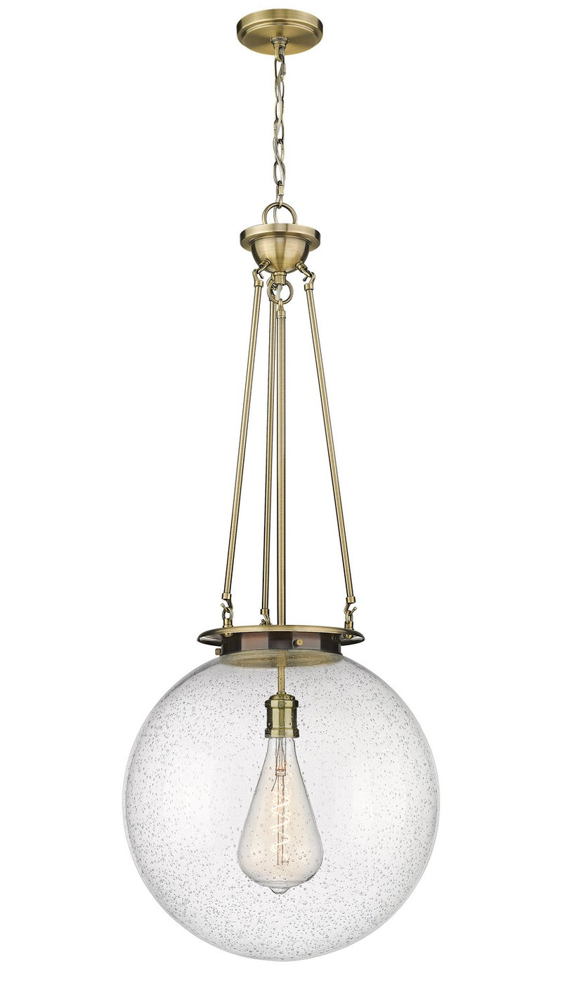 Innovations 221-1P-AB-G204-18 One Light Pendant, Antique Brass