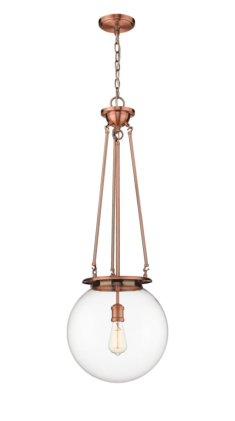 Innovations 221-1P-AC-G202-14 One Light Pendant, Antique Copper