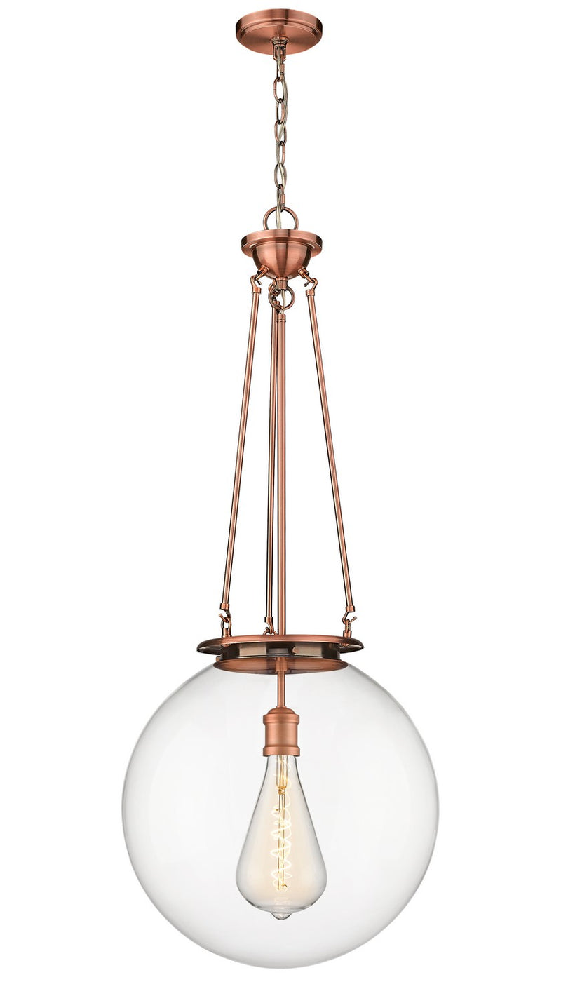 Innovations 221-1P-AC-G202-18 One Light Pendant, Antique Copper