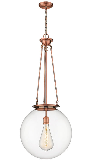 Innovations 221-1P-AC-G202-18 One Light Pendant, Antique Copper