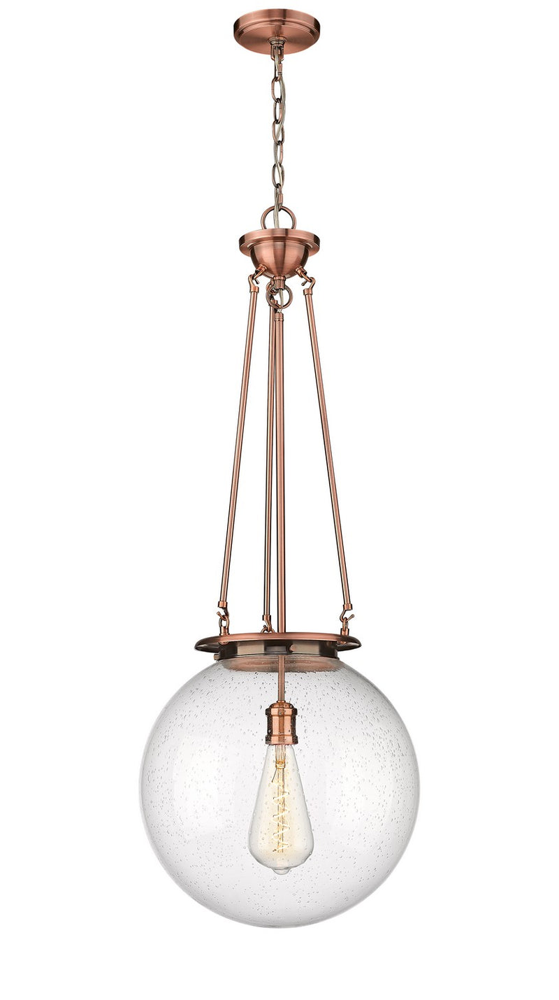 Innovations 221-1P-AC-G204-16 One Light Pendant, Antique Copper