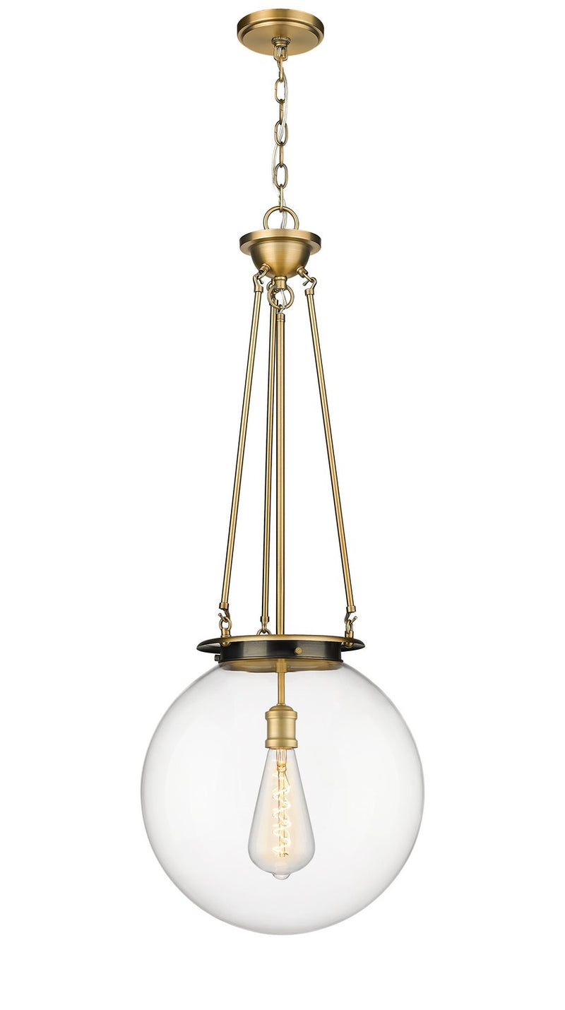 Innovations 221-1P-BB-G202-16 One Light Pendant, Brushed Brass