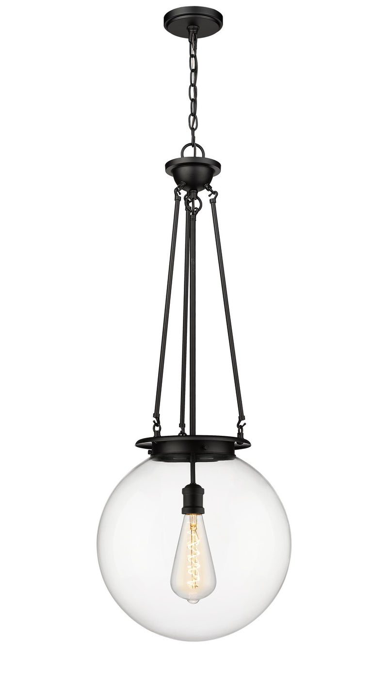 Innovations 221-1P-BK-G202-16 One Light Pendant, Matte Black