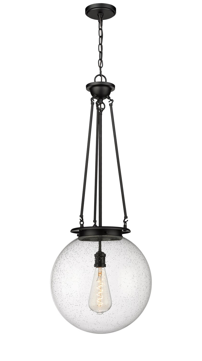 Innovations 221-1P-BK-G204-16 One Light Pendant, Matte Black