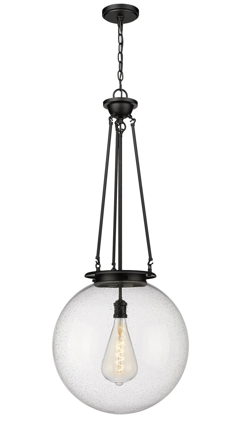 Innovations 221-1P-BK-G204-18 One Light Pendant, Matte Black