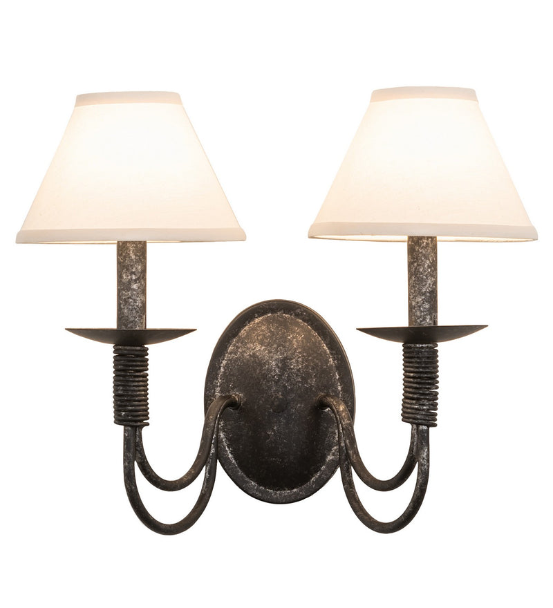 Meyda Tiffany 119083 Two Light Wall Sconce, Smoke