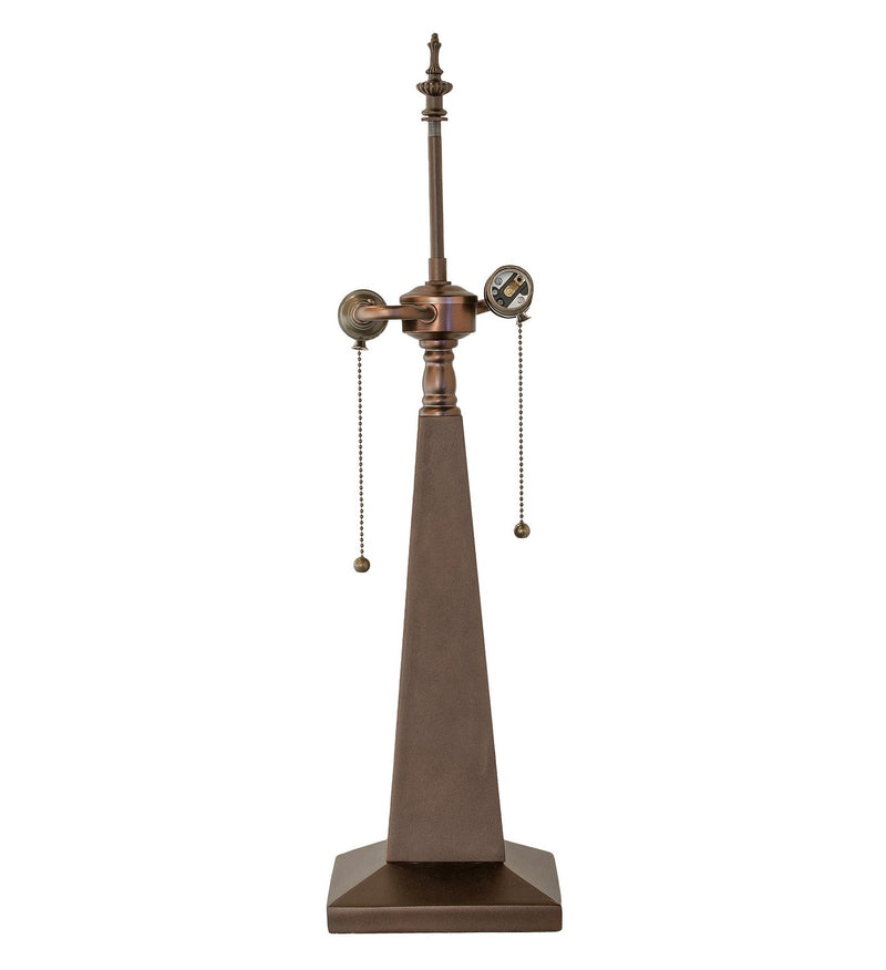 Meyda Tiffany 16873 Two Light Table Base, Mahogany Bronze