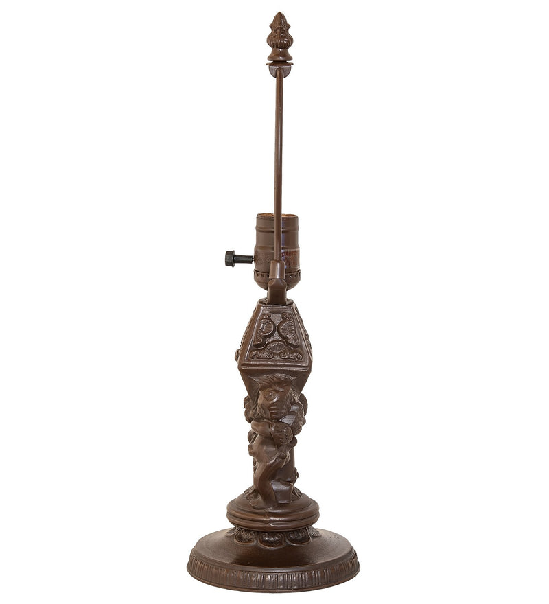 Meyda Tiffany 18779 One Light Lantern Base, Mahogany Bronze
