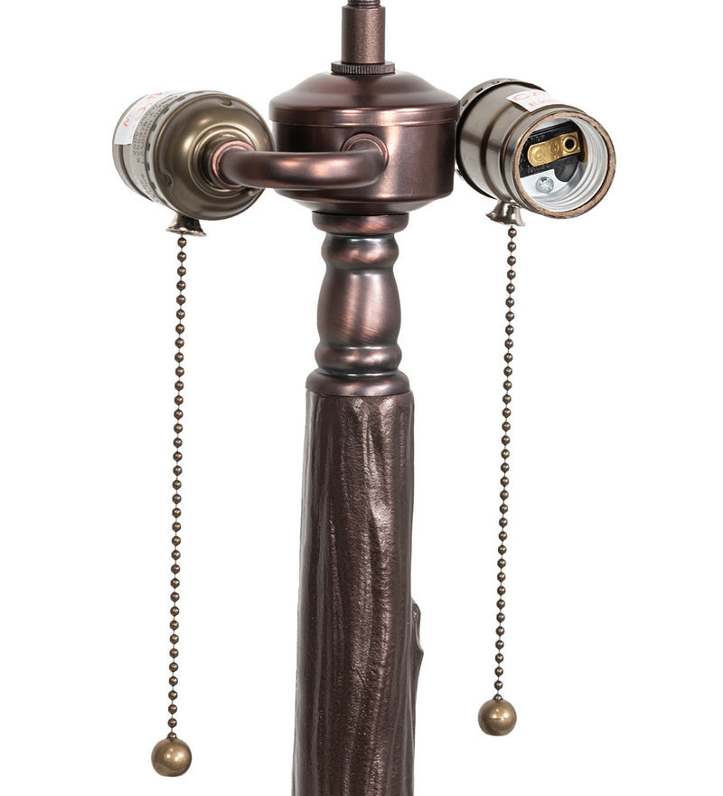 Meyda Tiffany 19201 Three Light Table Base, Mahogany Bronze