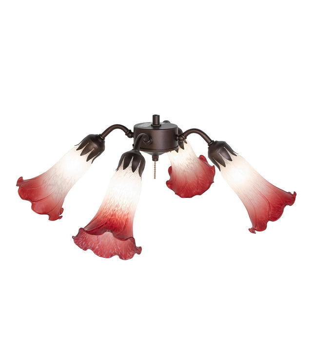 Meyda Tiffany 247651 Four Light Fan Light, Mahogany Bronze