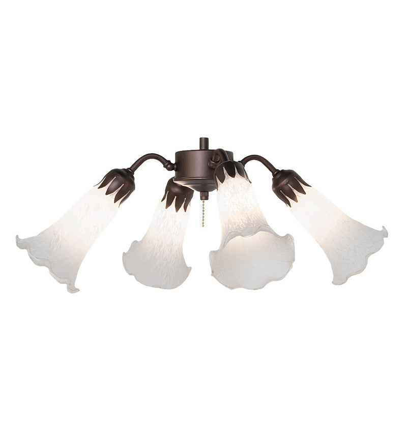 Meyda Tiffany 247652 Four Light Fan Light, Mahogany Bronze