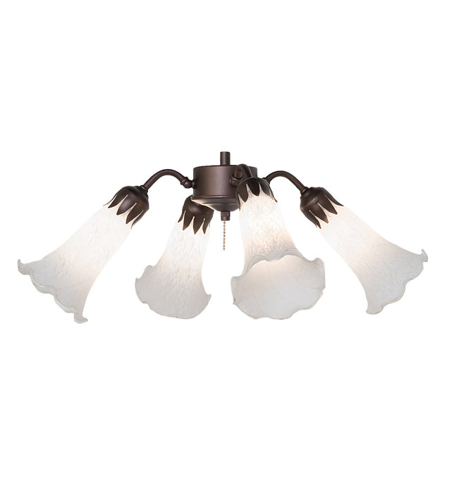 Meyda Tiffany 247652 Four Light Fan Light, Mahogany Bronze