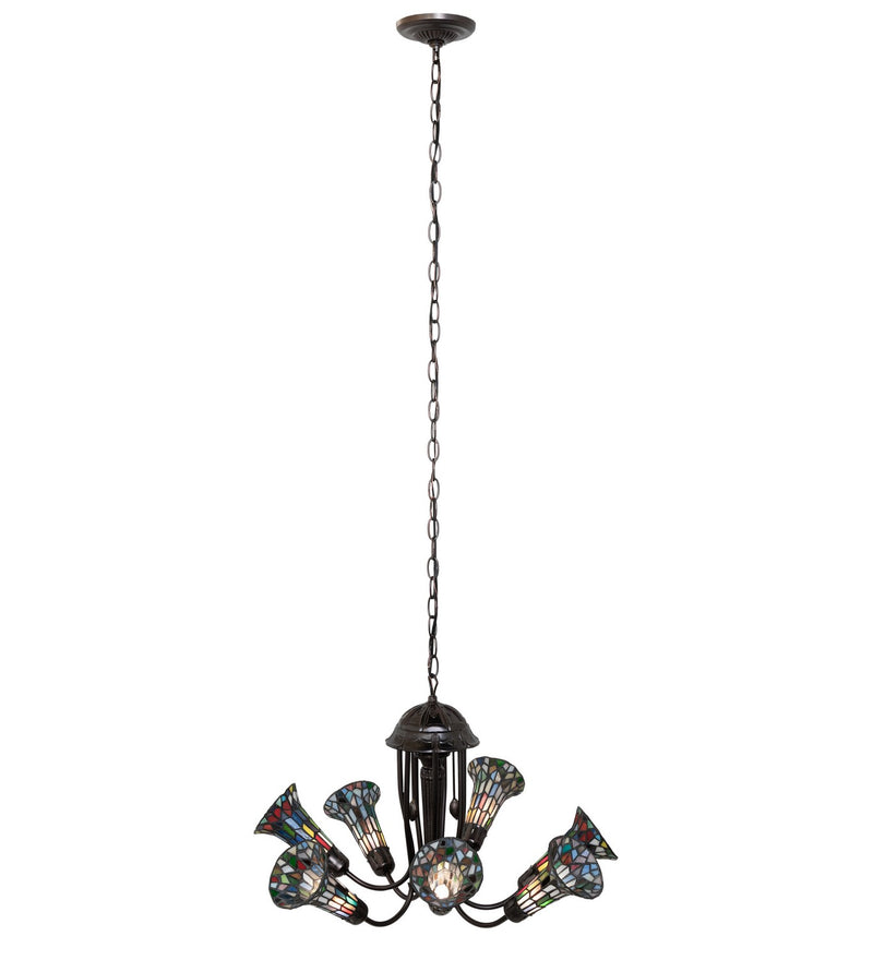 Meyda Tiffany 251597 Seven Light Chandelier, Mahogany Bronze