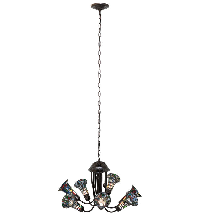 Meyda Tiffany 251597 Seven Light Chandelier, Mahogany Bronze