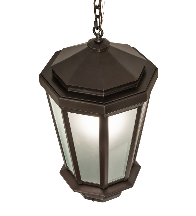 Meyda Tiffany 253236 One Light Pendant, Black On Brass