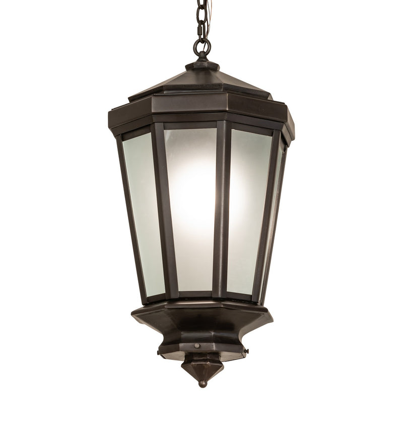Meyda Tiffany 253236 One Light Pendant, Black On Brass