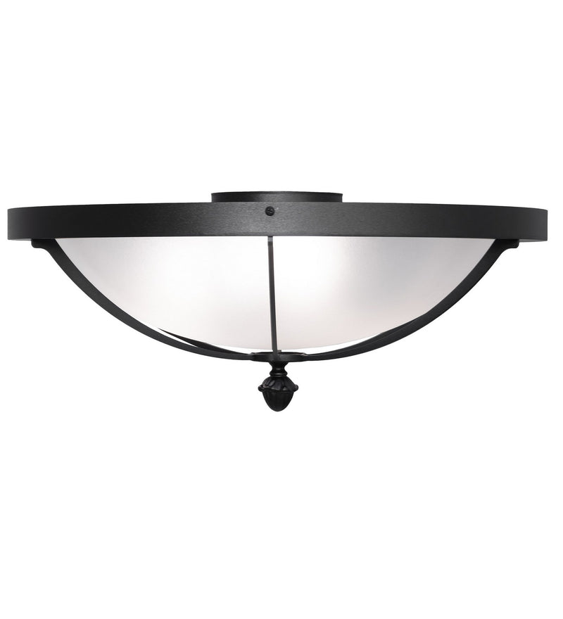 Meyda Tiffany 254397 Three Light Flushmount, Textured Black