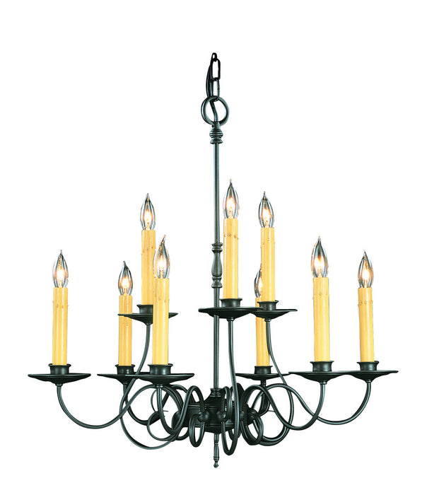 Framburg 1319 CH Nine Light Chandelier, Charcoal