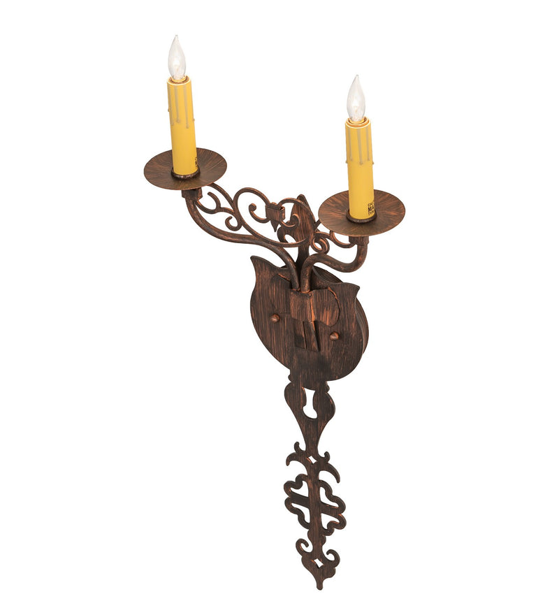 Meyda Tiffany 255157 Two Light Wall Sconce, Cimarron Bronze