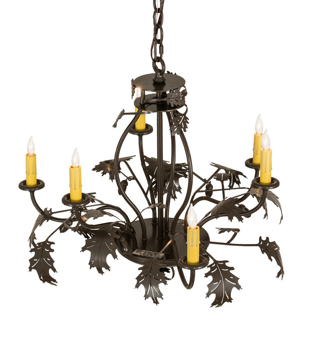 Meyda Tiffany 255519 Six Light Chandelier, Timeless Bronze